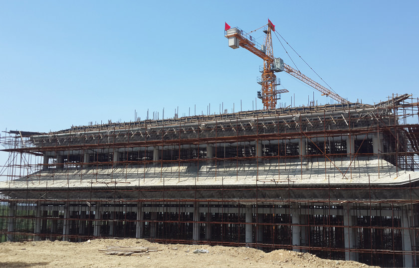 寺院建筑工程施工現(xiàn)場